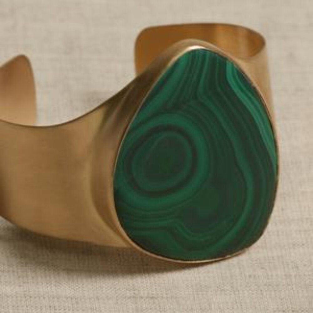 Malachite Statement Cuff by Aureus + Argent